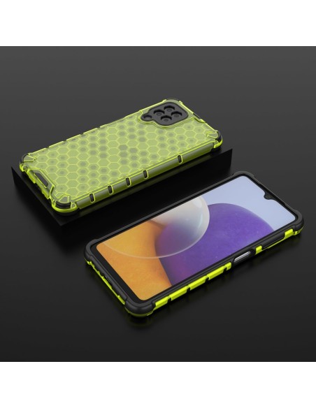 Korinis šarvuotas dėklas su gelio rėmeliu, skirtas Samsung Galaxy A22 4G green