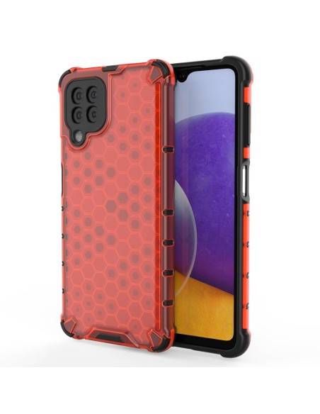 Korinis šarvuotas dėklas su gelio rėmeliu, skirtas Samsung Galaxy A22 4G red