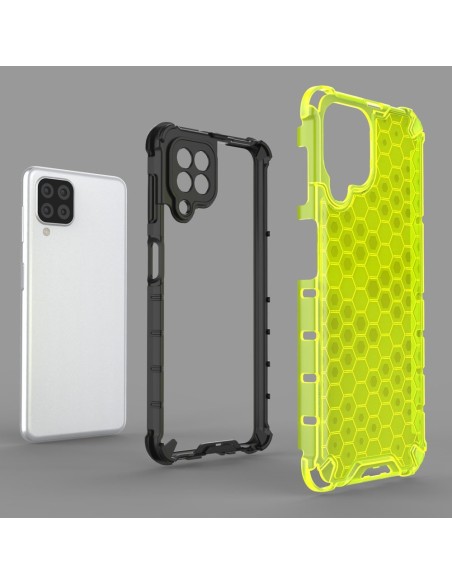 Korinis šarvuotas dėklas su gelio rėmeliu, skirtas Samsung Galaxy A22 4G red