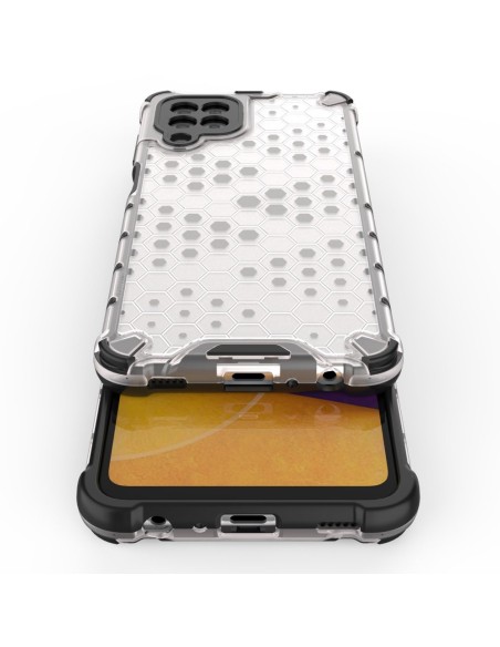 Korinis šarvuotas dėklas su gelio rėmeliu, skirtas Samsung Galaxy A22 4G red