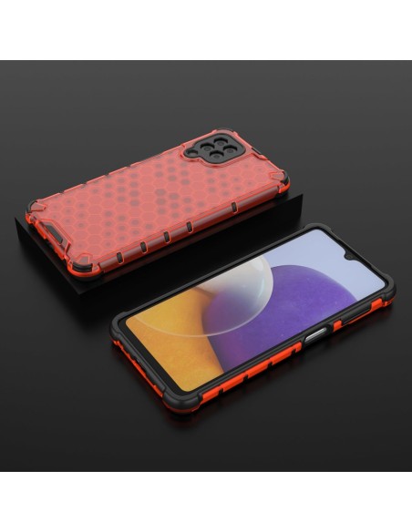 Korinis šarvuotas dėklas su gelio rėmeliu, skirtas Samsung Galaxy A22 4G red