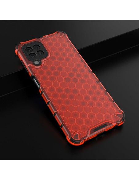 Korinis šarvuotas dėklas su gelio rėmeliu, skirtas Samsung Galaxy A22 4G red