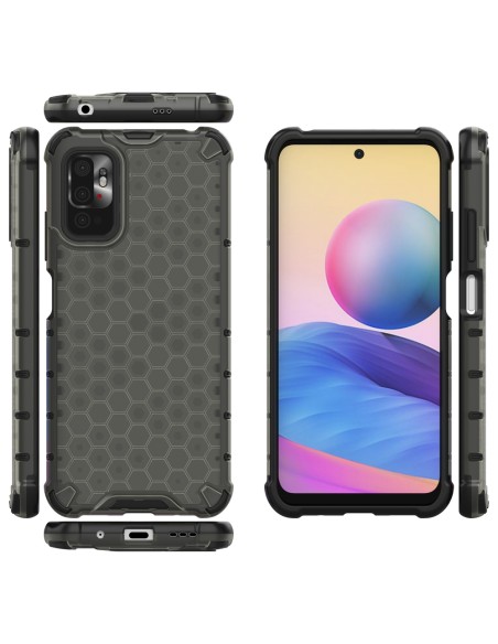 Korinis šarvuotas dėklas su geliniu rėmeliu Xiaomi Redmi Note 10 5G / Poco M3 Pro juodas