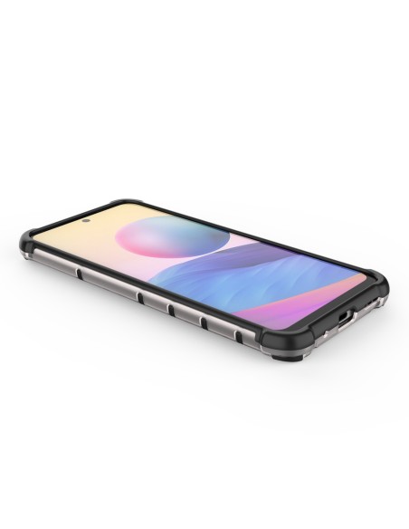 Korinis šarvuotas dėklas su geliniu rėmeliu Xiaomi Redmi Note 10 5G / Poco M3 Pro juodas