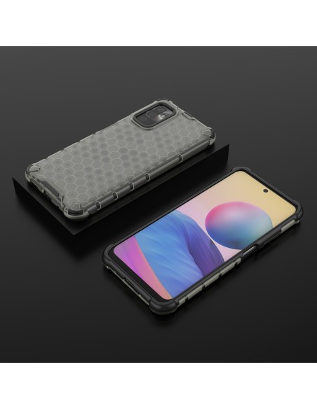 Korinis šarvuotas dėklas su geliniu rėmeliu Xiaomi Redmi Note 10 5G / Poco M3 Pro juodas