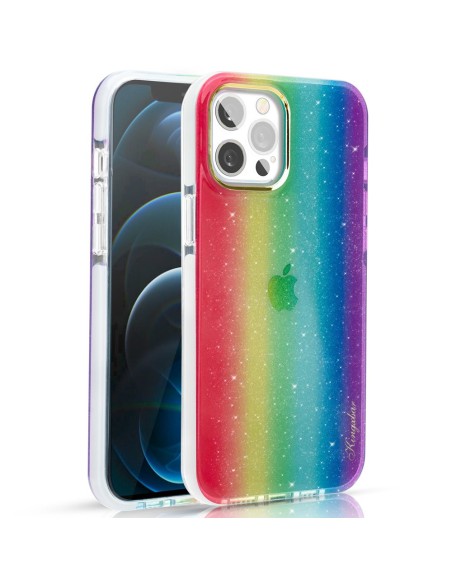 Kingxbar Ombre dėklo dangtelis skirtas iPhone 12 Pro Max, įvairiaspalvis Kingxbar Ombre dėklo dangtelis skirtas iPhone 12 Pro Max, įvairiaspalvis