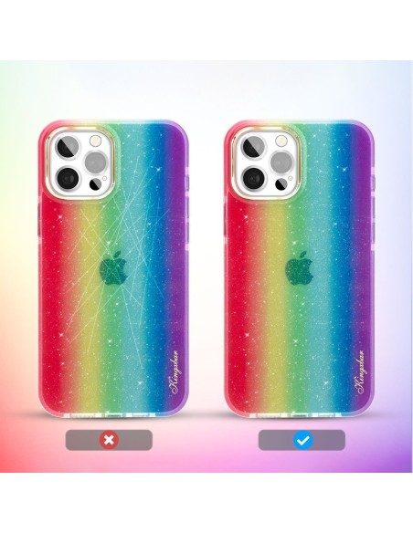 Kingxbar Ombre dėklo dangtelis skirtas iPhone 12 Pro Max, įvairiaspalvis Kingxbar Ombre dėklo dangtelis skirtas iPhone 12 Pro Max, įvairiaspalvis