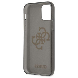 Guess Glitter 4G Big Logo dėklas, skirtas iPhone 12 Pro Max - juodas