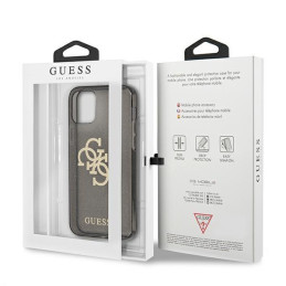 Guess Glitter 4G Big Logo dėklas, skirtas iPhone 12 Pro Max - juodas