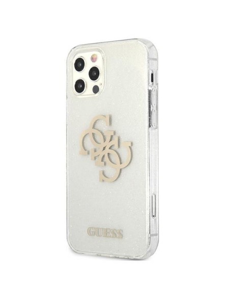 Guess Glitter 4G Big Logo dėklas, skirtas iPhone 12 Pro Max - skaidrus Guess Glitter 4G Big Logo dėklas, skirtas iPhone 12 Pro Max - skaidrus