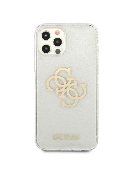 Guess Glitter 4G Big Logo dėklas, skirtas iPhone 12 Pro Max - skaidrus Guess Glitter 4G Big Logo dėklas, skirtas iPhone 12 Pro Max - skaidrus