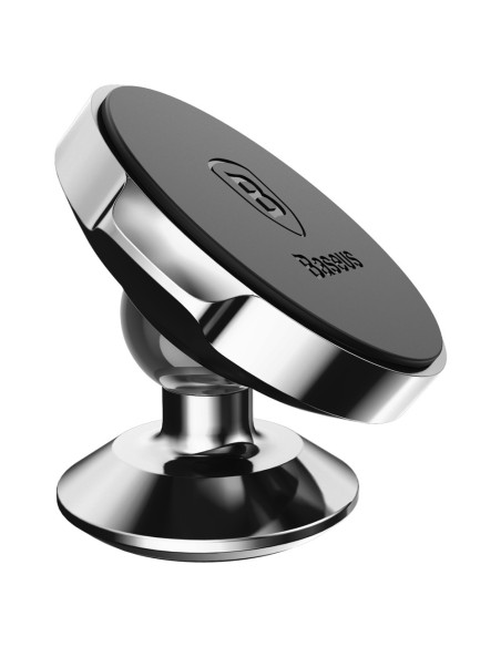 Juodas magnetinis automobilinio telefono laikiklis prietaisų skydeliui