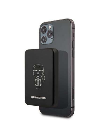 Karl Lagerfeld 3000mAh indukcinis maitinimo blokas su MagSafe - juodas