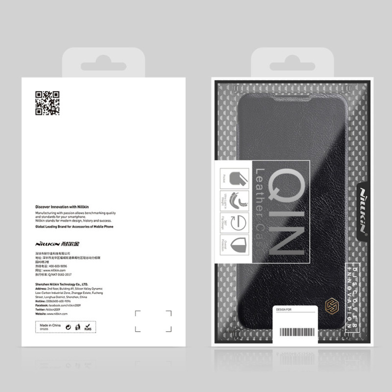 Nillkin Qin odinis dėklas Samsung Galaxy A03s juodas