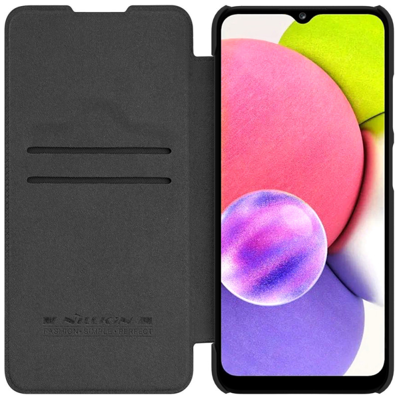 Nillkin Qin odinis dėklas Samsung Galaxy A03s juodas