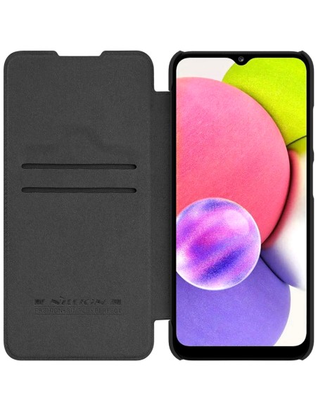 Nillkin Qin odinis dėklas Samsung Galaxy A03s juodas Nillkin Qin odinis dėklas Samsung Galaxy A03s juodas