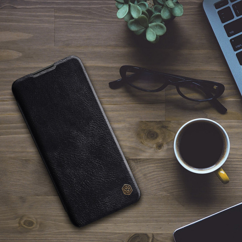 Nillkin Qin odinis dėklas Samsung Galaxy A03s juodas
