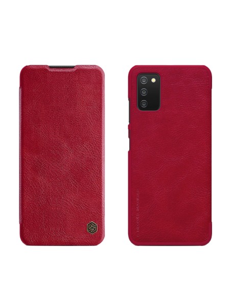 Nillkin Qin odinis dėklas Samsung Galaxy A03s raudonas Nillkin Qin odinis dėklas Samsung Galaxy A03s raudonas