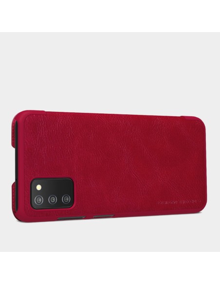 Nillkin Qin odinis dėklas Samsung Galaxy A03s raudonas Nillkin Qin odinis dėklas Samsung Galaxy A03s raudonas