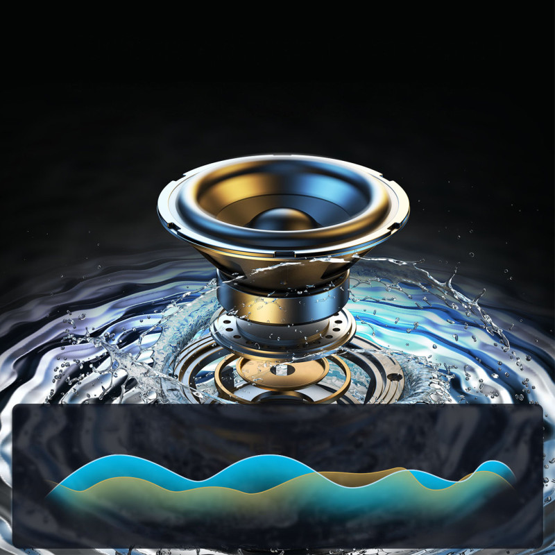 Bluetooth 5.1 belaidis garsiakalbis RGB apšvietimas juodas