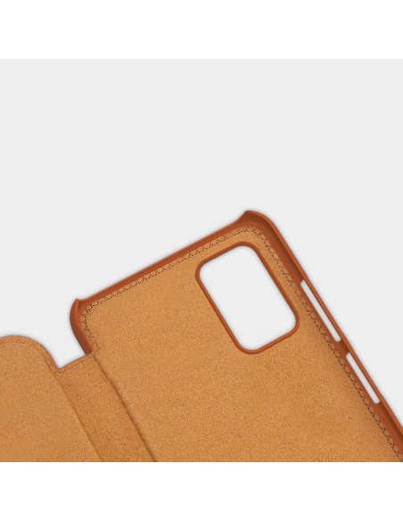 Nillkin Qin odinis dėklas Samsung Galaxy A03s raudonas Nillkin Qin odinis dėklas Samsung Galaxy A03s raudonas