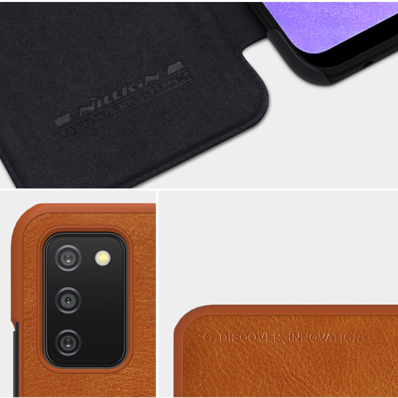 Nillkin Qin odinis dėklas Samsung Galaxy A03s raudonas