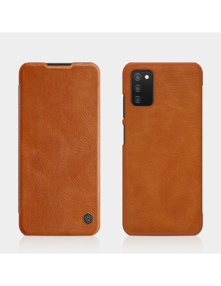 Nillkin Qin odinis dėklas Samsung Galaxy A03s raudonas Nillkin Qin odinis dėklas Samsung Galaxy A03s raudonas