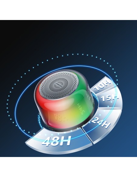 Bluetooth 5.1 belaidis garsiakalbis RGB apšvietimas juodas