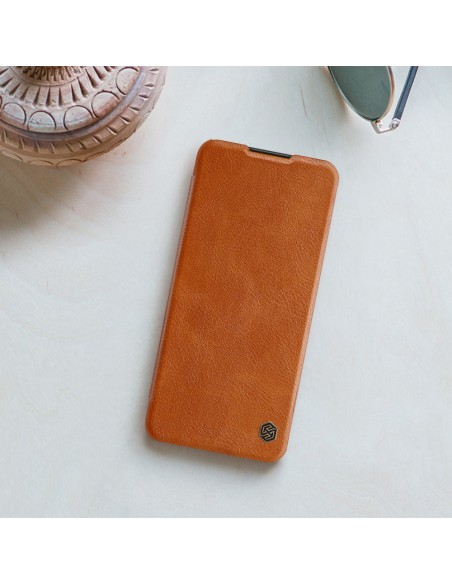 Nillkin Qin odinis dėklas Samsung Galaxy A03s raudonas Nillkin Qin odinis dėklas Samsung Galaxy A03s raudonas