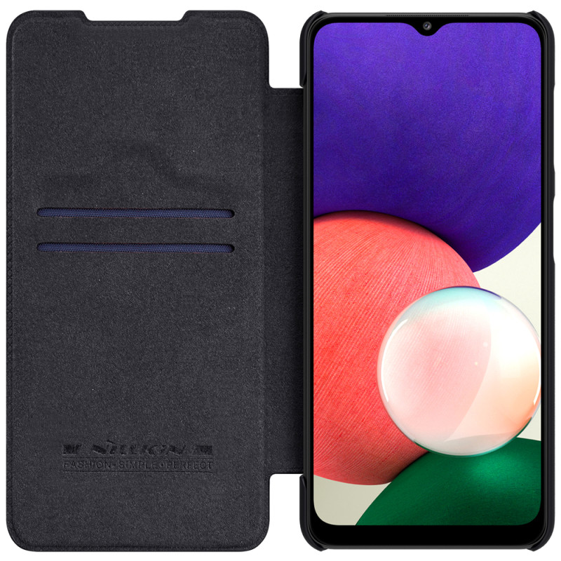 Nillkin Qin odinis dėklas Samsung Galaxy A22 4G juodas