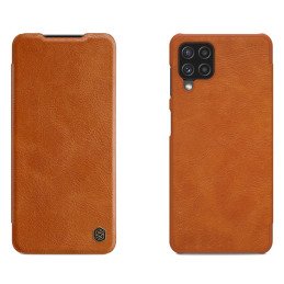 Nillkin Qin odinis dėklas Samsung Galaxy A22 4G rudas