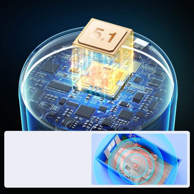 Bluetooth 5.1 belaidis garsiakalbis RGB apšvietimas juodas