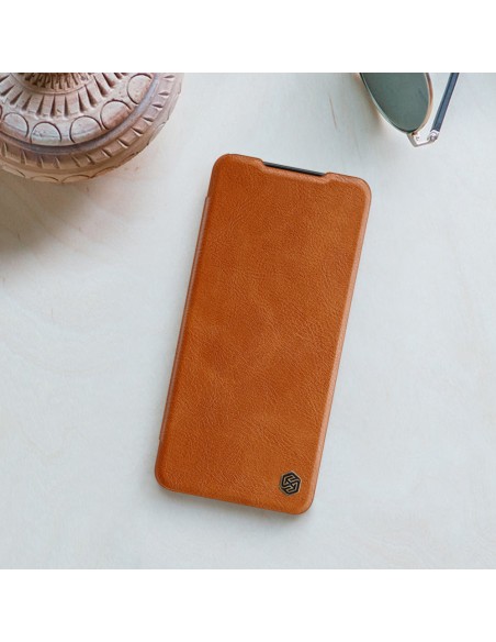 Nillkin Qin odinis dėklas Samsung Galaxy A22 4G rudas Nillkin Qin odinis dėklas Samsung Galaxy A22 4G rudas