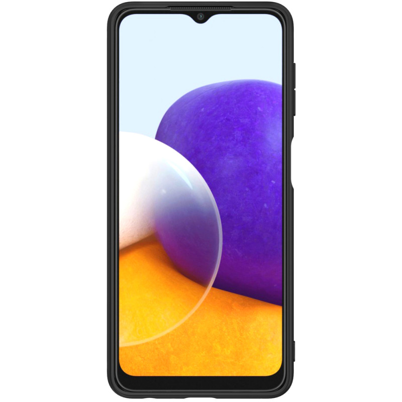 Nillkin Textured Case tvirtas sustiprintas dėklas su gelio rėmeliu ir nailonine nugara, skirtas Samsung Galaxy A22 4G ju...