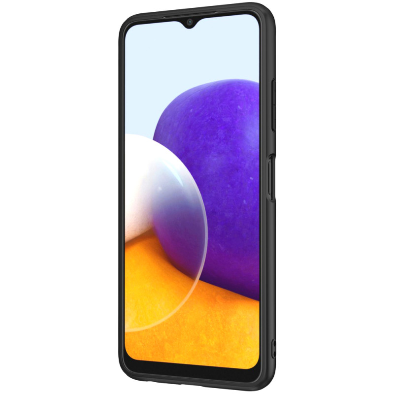 Nillkin Textured Case tvirtas sustiprintas dėklas su gelio rėmeliu ir nailonine nugara, skirtas Samsung Galaxy A22 4G ju...