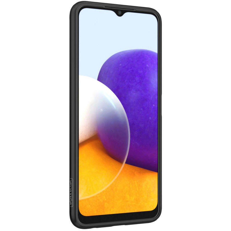 Nillkin Textured Case tvirtas sustiprintas dėklas su gelio rėmeliu ir nailonine nugara, skirtas Samsung Galaxy A22 4G ju...