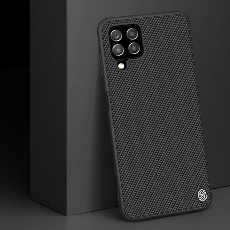 Nillkin Textured Case tvirtas sustiprintas dėklas su gelio rėmeliu ir nailonine nugara, skirtas Samsung Galaxy A22 4G ju...