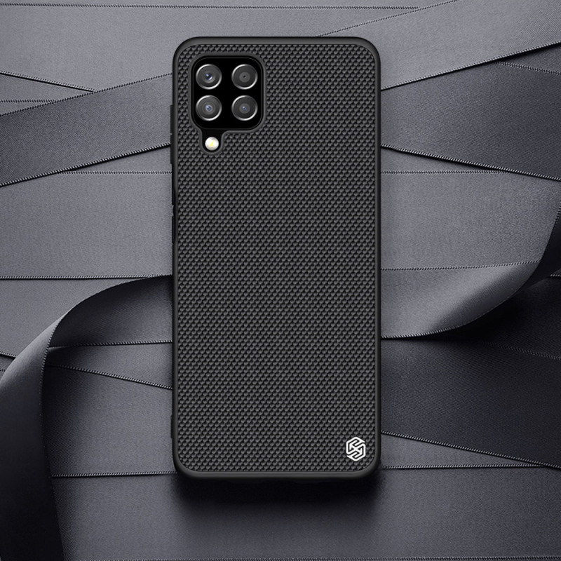 Nillkin Textured Case tvirtas sustiprintas dėklas su gelio rėmeliu ir nailonine nugara, skirtas Samsung Galaxy A22 4G ju...