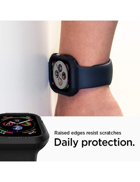 „Spigen Rugged Armor“ dėklas, skirtas Apple Watch 4/ 5/ 6/ 7/ 8/ SE (40/ 41 mm) – juodas „Spigen Rugged Armor“ dėklas, skirtas Apple Watch 4/ 5/ 6/ 7/ 8/ SE (40/ 41 mm) – juodas