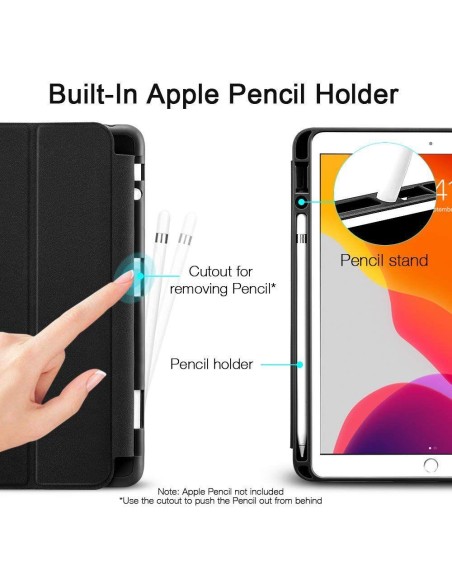 ESR Rebound pieštuko dėklas iPad 10.2& 39 & 39 2019 / 2020 / 2021 - juodas