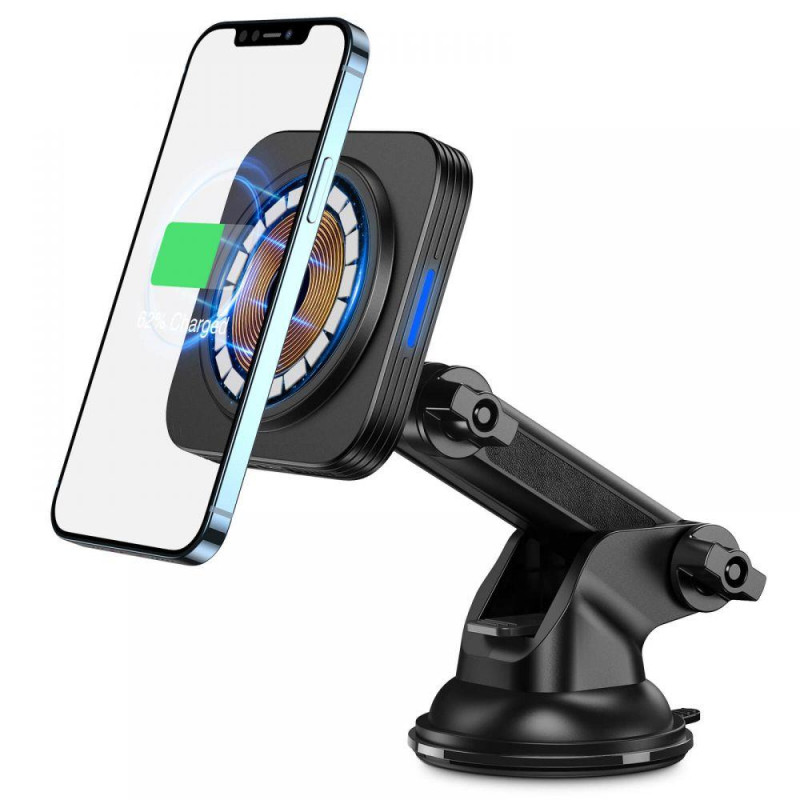 ESR Halolock Magnetinis magnetinis laikiklis su MagSafe įkrovikliu automobilio kabinai - juodas ESR Halolock Magnetinis magnetinis laikiklis su MagSafe įkrovikliu automobilio kabinai - juodas