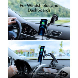 ESR Halolock Magnetinis magnetinis laikiklis su MagSafe įkrovikliu automobilio kabinai - juodas