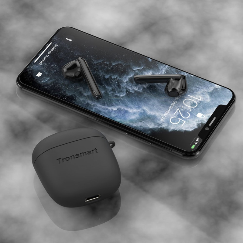 Tronsmart ausinių dėklas, silikoninis dėklas, skirtas Tronsmart Onyx Ace Pro / Onyx Ace Purple ausinėms