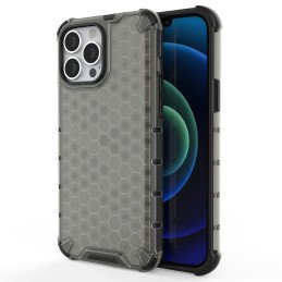 Korinis dėklas, šarvuotas dangtelis su gelio rėmeliu, iPhone 13 Pro Max, juodas
