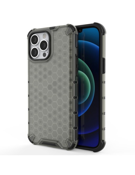 Korinis dėklas, šarvuotas dangtelis su gelio rėmeliu, iPhone 13 Pro Max, juodas