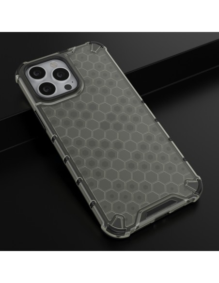 Korinis dėklas, šarvuotas dangtelis su gelio rėmeliu, iPhone 13 Pro Max, juodas