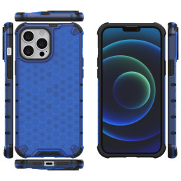 Korinis dėklas, šarvuotas dangtelis su gelio rėmeliu, iPhone 13 Pro Max, mėlynas
