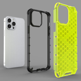 Korinis dėklas, šarvuotas dangtelis su gelio rėmeliu, iPhone 13 Pro Max, mėlynas