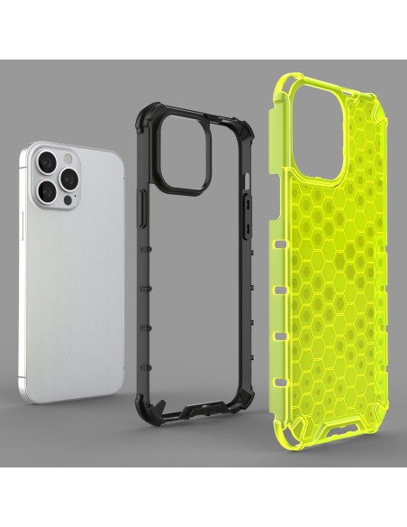 Korinis dėklas, šarvuotas dangtelis su gelio rėmeliu, iPhone 13 Pro Max, mėlynas