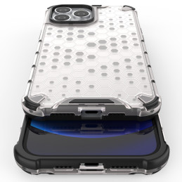 Korinis dėklas, šarvuotas dangtelis su gelio rėmeliu, iPhone 13 Pro Max, mėlynas